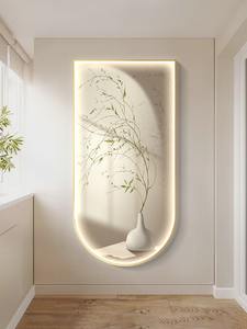 Decorazione Moderna di Lusso Personalizzata Dipinto Astratto in Cristallo e Porcellana con Luci LED <span class=keywords><strong>per</strong></span> Corridoio <span class=keywords><strong>Arte</strong></span> Murale Illuminata - Product Image 3