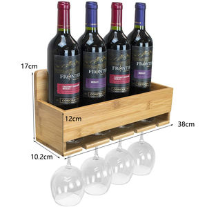 Décoration <span class=keywords><strong>murale</strong></span>, étagère à <span class=keywords><strong>vin</strong></span> <span class=keywords><strong>murale</strong></span>, étagères flottantes de bar avec porte-verres à <span class=keywords><strong>vin</strong></span>, étagères murales en bambou <span class=keywords><strong>pour</strong></span> bouteilles de <span class=keywords><strong>vin</strong></span> - Product Image 3