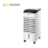 Ventilateur de sol puissant avec fonction d'humidification, télécommande, minuterie, rafraîchisseur d'air personnel et ventilateur pour serviettes.