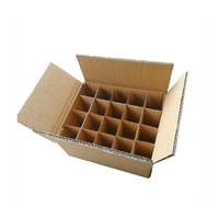 Boîte en carton ondulé personnalisée avec logo imprimé, pour 12 bouteilles de vin ou de bière en verre