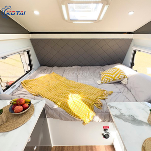 Mini Off-Road Hybrid RV Motorhome Pop Top Camping Caravan con cocina deslizante para remolques de viaje - Product Image 4