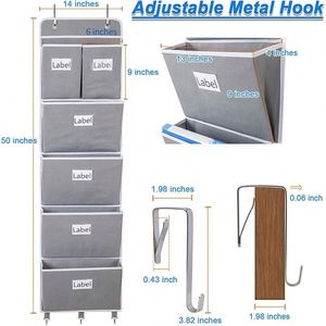 5-Shelf Hanging Wall <b>File</b> Organizer for Office or Home Over the Door <b>File</b> Organizer <b>File</b> <b>Folder</b> Storage for Notebooks - Product Image 2