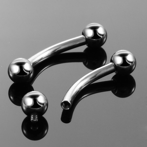 Lingchee Custom G23 in titanio interno con guanciale a forma di Banana Piercing al sopracciglio curvo con bilanciere anelli di serpente - Product Image 3