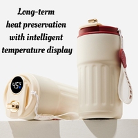 Mug à café en acier inoxydable 316 avec affichage de la température, à double paroi isolée, portable, cadeau promotionnel, vente en gros