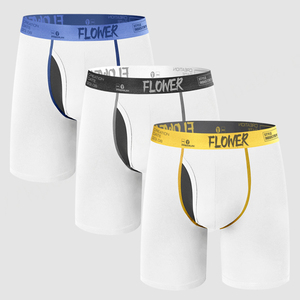 Calzoncillos bóxer con bolsa de soporte total para hombre al por mayor, bolsa frontal con mosca, banda elástica, ropa interior de algodón para hombre, Calzoncillos Bóxer - Product Image 6