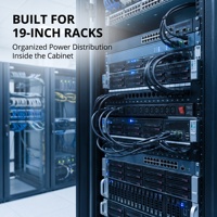 PDU 1U 19 pouces pour montage en rack, 8 prises IEC C13, unité de distribution d'alimentation 10A 250V, barrette d'alimentation en aluminium pour rack de serveur