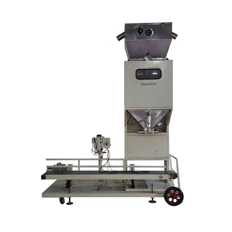 high quality big bag 25kg 50 kg Grain Legumes Pulses Rice Packing Machine with sewing machine