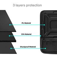 Sac à bandoulière étanche et résistant aux chocs pour ordinateur portable MacBook Pro 16 pouces, modèles 2023-2021, noir M3 A2991/M2 A2780/ M1 A2485