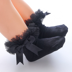 <span class=keywords><strong>Calzini</strong></span> da principessa in pizzo di cotone e pizzo per <span class=keywords><strong>bambini</strong></span> con fiocco versione coreana dei nuovi modelli di <span class=keywords><strong>calzini</strong></span> per <span class=keywords><strong>bambini</strong></span> - Product Image 4