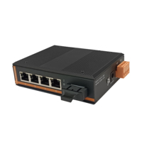 TiNCAM Unmanaged Ethernet Netzwerk-Switch Gehäuse 1* SC+4*RJ45 Port Multimode Dual-Fiber Industriell für CCTV NVR IP-Kamera VoIP