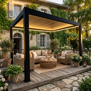 RKOVE Louvered <b>Pergola</b> Motorized <b>Pergola</b> Aluminium Outdoor For Villa Terrace Custom Size - Product Image 4