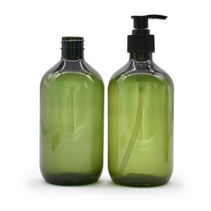 Ensemble de soins de la peau, flacon de shampooing en plastique PET vert ambre, flacon d'huile capillaire avec pompe à lotion, impression d'écran, logo, 300 ml, 500 ml - Product Image 5
