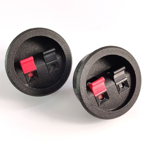 <span class=keywords><strong>Borne</strong></span> de connexion haut-parleur ronde 65 mm en ABS et laiton, type SpeakON 10A, à ressort, 2 voies, pour systèmes PA et home cinéma - Product Image 1