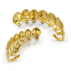 Nouveau HipHop or couleur dents grilles ensemble hommes femmes bijoux dentaires haut bas <span class=keywords><strong>dent</strong></span> bouche <span class=keywords><strong>Vampire</strong></span> dents Grillz Cosplay fête rappeur - Product Image 6