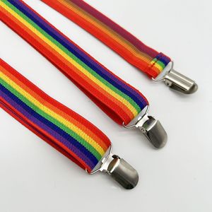 Nouvel ensemble de nœuds papillon personnalisés à rayures drapeau du Fierté LGBT, accessoires pour défilés, célébrations, clowns de <span class=keywords><strong>cirque</strong></span>, bretelles rétro funky - Product Image 3