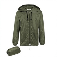 Veste de pluie compressible pour hommes imperméable léger avec capuche vêtements de pluie en plein air voyage randonnée cyclisme
