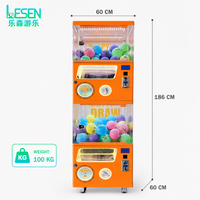 Distributeur automatique de capsules LED à grande capacité, à monnayeur, à double étage, électrique, haute rentabilité, pour les commerces
