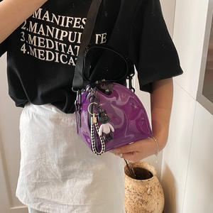 Sac à main seau transparent en PU souple pour femme, nouvelle mode, écologique, léger, grande capacité, avec fermeture éclair et chaînes réutilisables - Product Image 4