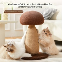 Jouet vertical pour chat en forme de champignon, griffoir en sisal, écologique, durable, sans perte de fibres, toutes saisons, petites et grandes tailles
