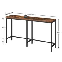 Table de console étroite extra longue pour l'entrée, table de canapé longue et mince derrière le canapé Table de couloir maigre pour le salon