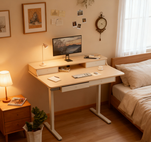 <span class=keywords><strong>Bureau</strong></span> debout électrique avec 4 tiroirs, plateau en métal et bois, ergonomique, durable, 120x69cm, hauteur réglable de 73-118cm, design moderne pour le <span class=keywords><strong>bureau</strong></span> - Product Image 1