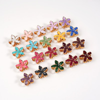 Pince à cheveux en alliage Frangipani style vacances, polyvalente, bohème, en métal, avec goutte d'huile, petite fleur, 4 cm, pour femme