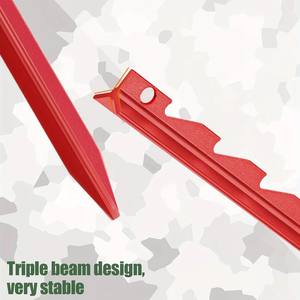 Estacas de aluminio para tiendas de campaña con cuerda reflectante - Estacas de suelo de alta resistencia para camping con triple viga - Product Image 2