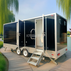 Toilettes et douche mobiles portables de conception populaire 2025, remorque de toilettes - Product Image 3