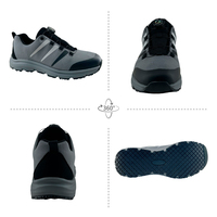 Nouvelles Chaussures de Sécurité 2024 Personnalisées à Embout d'Acier pour le Sport, à Bouton Rotatif, Plates, Anti-Écrasement, pour Travaux de Construction en Usine
