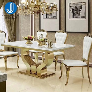 Mesa de Comedor de Mármol para 4 Personas, Juego de Mesa de Comedor para el Hogar - Product Image 5
