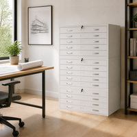 Armoire à plans métallique moderne à 5 tiroirs pour le bureau et l'usage commercial, rangement de dessins techniques