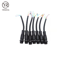 Adaptateur de bande lumineuse LED M10 2P 3P 4P connecteur étanche prise mâle prise femelle contact cuivre boîtier ABS/nylon câble inclus