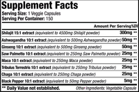 Capsules de résine de Shilajit de l'Himalaya OEM avec Ashwagandha, Ginseng, Saw Palmetto - Complément alimentaire à base de plantes pour adultes, améliore l'immunité, 60 capsules