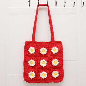 Fait main <span class=keywords><strong>Au</strong></span> <span class=keywords><strong>Crochet</strong></span> Bohème Rétro Bourse De Tournesol <span class=keywords><strong>Mamie</strong></span> Carrés <span class=keywords><strong>Sac</strong></span> - Product Image 6