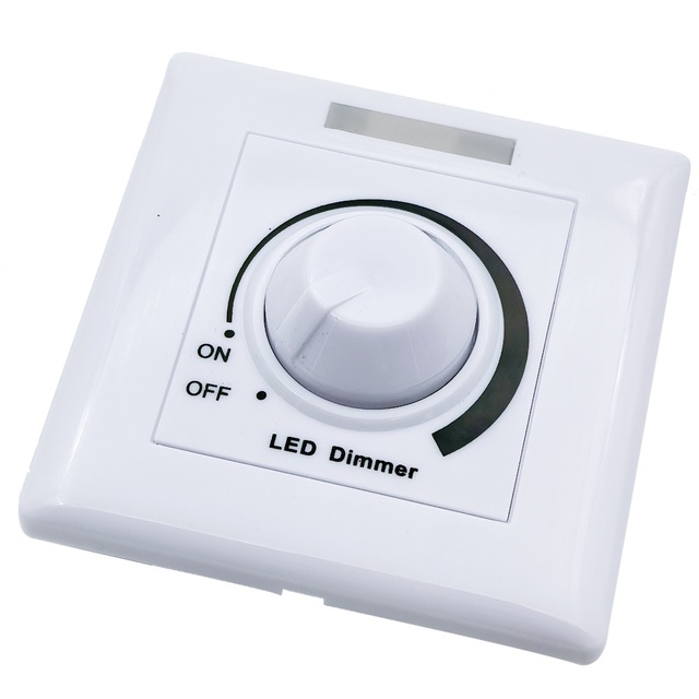 86-type knob-type 12-24V dimmer with 30A manual knob and intelligent dimming function