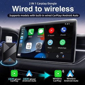 Boîtier intelligent 2-en-1 pour CarPlay filaire et sans fil, Android Auto, Bluetooth, Wi-Fi, USB, Plug & Play, compatible avec 99% des véhicules - Product Image 6