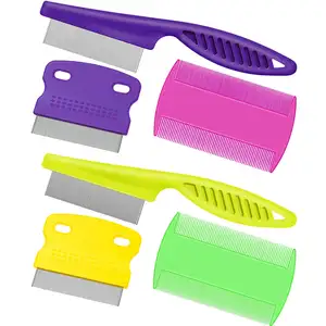Hot Sell Pet Flea Comb Human Lice Stainless Steel Dog Cat Eye Tear Hair Remover Cleaning Tool