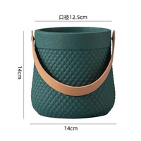 Pot de fleurs rond en céramique créatif, pour balcon, jardin, hôtel, maison, décoration, pot portable, solide et durable, pot de fleurs simple