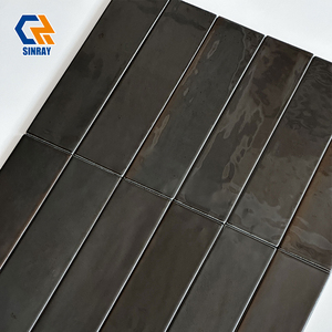 Carreaux de porcelaine métalliques modernes gris crème archaïque 60x240mm, épaisseur 8mm - Finition brillante antibactérienne pour murs de villas, chambres et bordures - Product Image 3