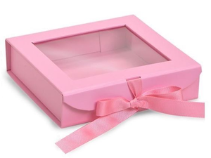 Recycle Custom Luxury White Cardboard Gift Box with clear <b>Window</b> Eco Friendly Scarf Towel Packaging Mailer Box - Product Image 3