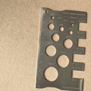 Jeu de rubans à mesurer en acier inoxydable 304 pour la mesure transfrontalière, mesure précise du pas de vis et du diamètre des vis - Product Image 1