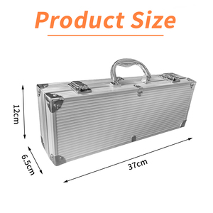 Cadeaux pour oncles et neveux : Kit d'accessoires de barbecue robustes pour jardin, ustensiles de grillade en acier inoxydable épais avec manches en bois - Product Image 2