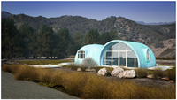 Dôme préfabriqué moderne en mousse de graphène EPS de luxe, résistant aux tremblements de terre, nouveau design, pour resorts paysagers et maisons résidentielles