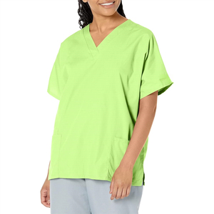 Blusa Médico <span class=keywords><strong>para</strong></span> Mujer con Cuello en V, Corte Tradicional, Manga Murciélago y Tela Resistente a la Decoloración - Product Image 1