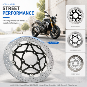 โรเตอร์ดิสก์เบรกหน้าแบบลอยตัว310มม. สำหรับ Triumph Speed Triple Scrambler1200จรวด3เสือ<span class=keywords><strong>900</strong></span> <span class=keywords><strong>GT</strong></span> <span class=keywords><strong>Pro</strong></span> 850 Speed TWIN - Product Image 6