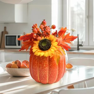 Rustic Fall Artificial Foam Pumpkins Assorted Harvest Ornaments for Halloween Thanksgiving Personalized Home Decor - Product Image 1