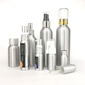 10Ml ~ 1000Ml Aluminium Metalen Spray Fles Zilver Spuit Fles Metalen Parfumflesje