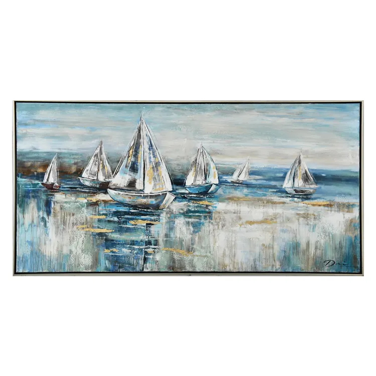 Свободное облако Современная ручная роспись Акриловая картина маслом на холсте парусная лодка на море абстрактные картины