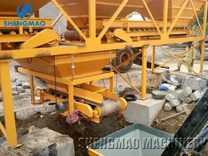 PLD1600 PLD2400 Bunker Batcher Concrete Beton Batching Mixing Plant In Russia
