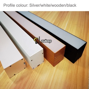 Bianco nero profilo in alluminio ha condotto la luce del pendente tubo dimmerabile ufficio negozio luce lineare apparecchio collegabile ha condotto la luce lineare 4ft 8ft - Product Image 2
